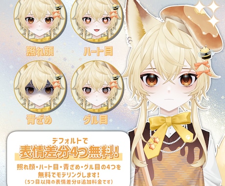 Vtuber向けLive2Dモデリングします 実績100件以上┊最安値で高クオリティをお届け！高可動域！ イメージ2