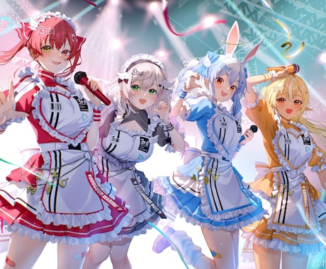 ハイクオリティで綺麗な1枚絵を描きます お急ぎ対応可！！MVや歌ってみたなどに映えるイラストです！ イメージ2