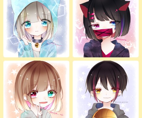 SNSなどのアイコン描きます SNSで可愛いアイコンが必要な方に！！ イメージ1