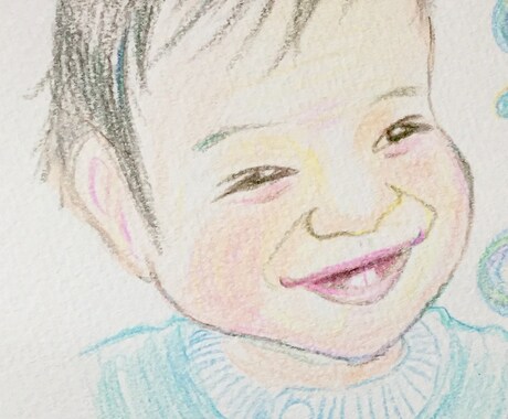 小さなお子さんの似顔絵を描きます プレゼント用、アイコン用など使用目的自由 イメージ1