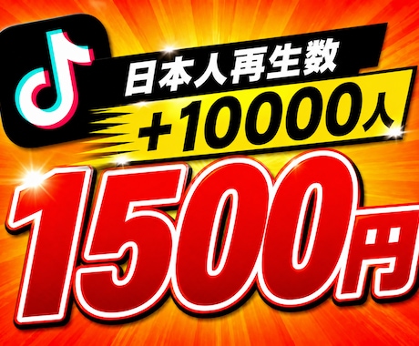 TikTok日本人再生回数+1,0000増やします ⭐️様々なSNSと要望に対応しております⭐️ イメージ1