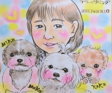 心に光を灯す、優しいアナログ似顔絵を描きます 見つめるたび、心がほどける魔法のような優しさをお届けします イメージ2