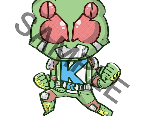 ヒーロー風のキャラクターイラスト作成します イメージ1
