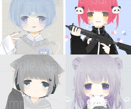 かわいいSNSアイコンお描きします ゆるくて可愛らしいいらすとが得意です₍ . . ₎ა" イメージ1
