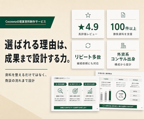 受注に繋がる営業資料を外資系コンサル出身が作ります 商談で“相手が動く”営業資料に。構成・トーク設計まで対応。 イメージ2