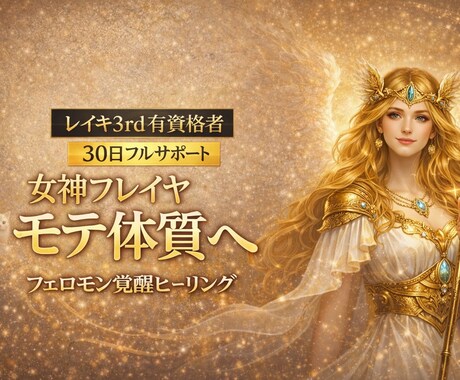 女神フレイヤ様のエネルギーでモテ体質へ導きます 恋愛運と魅力を高める30日フルサポートヒーリングです イメージ1