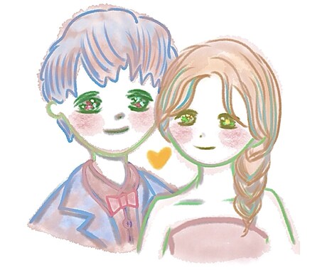ゆるっとかわいい⟡˖·似顔絵･アイコン描きます カラフルで目を惹くイラスト！プレゼント･記念日にも◎ イメージ2