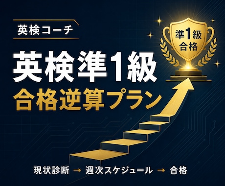 英検準1級の合格逆算学習プラン作成をします 現状診断から試験日まで個別設計します イメージ1