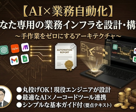丸投げOK！AI×自動化の業務インフラを設計します 手作業をゼロへ。現役エンジニアが組む自動化のアーキテクチャ イメージ1