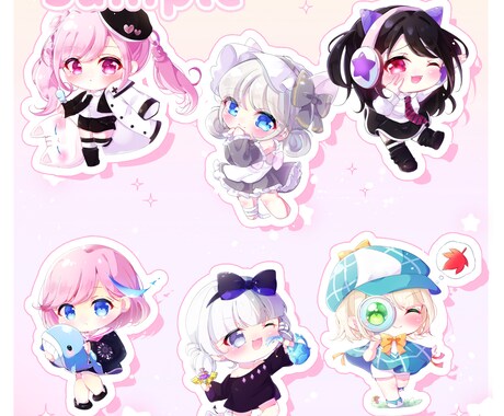 デフォルメのかわいいイラスト作成します キラキラもちもちデフォルメに可愛く仕上げます！ イメージ2