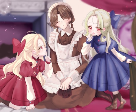 動画MVや配信画面に◎可愛い1枚絵イラスト描きます イメージ1
