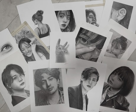 リアル鉛筆画で丁寧に似顔絵を描きます 頂いた写真からリアルに美しく描写 イメージ1