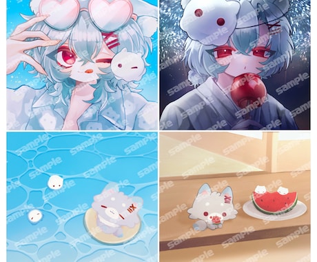 かわいいイラスト制作いたします SNSアイコンやTRPG用立ち絵等のイラストを制作します イメージ2
