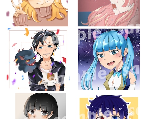 安くてパッと目の引くイラストお作り致します 安い値段で、こだわりのイラストが欲しい方向けです！ イメージ2
