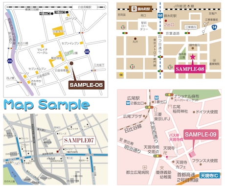 分かりやすく見やすい地図を作成します チラシ・名刺・HPに掲載できる綺麗な地図を作成します！ イメージ2