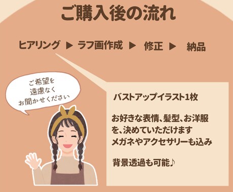 可愛い♡も、きちんと！も叶えるえるイラスト描きます オーダー簡単！アイコンや挿絵に♫ イメージ2