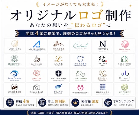 企業・店舗・ブログ向け｜オリジナルロゴを制作します イメージ1