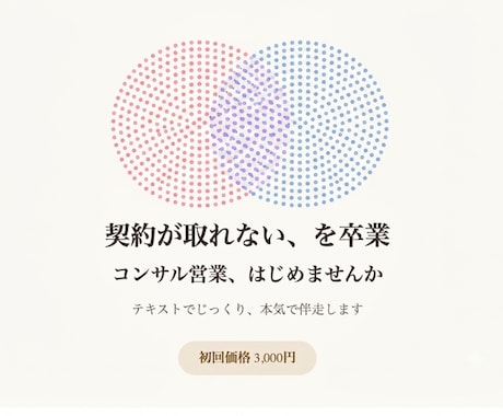 テクニックより本気度で売れる営業に変えます テクニックでは契約に繋がらない営業の悩みに本気で向き合います イメージ1