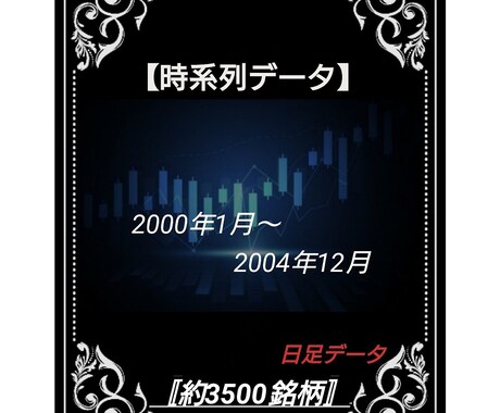 2004年～2000年株価データ５年分販売します 時間短縮！株価分析！バックテストに!! イメージ1