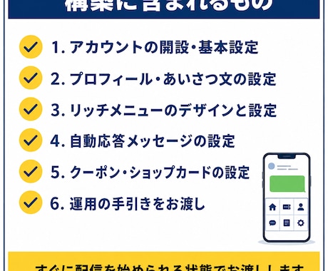LINE公式アカウントの構築・初期設定を代行します リッチメニュー・あいさつ文・自動応答まで丸ごとお任せ イメージ2
