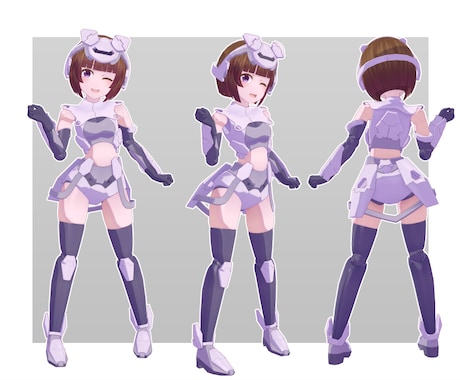 商用可、オリジナル３Dキャラクターを製作いたします VRC、VTuberなど、キャラデザインから一貫化サービス！ イメージ1
