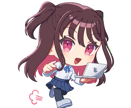 カラフルでかわいい！ミニキャラ描きます アイコン・グッズなど用途多数！最短3日納品可！ イメージ1