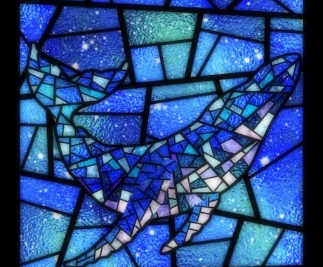 最短3日で納品！ステンドグラス風イラスト描きます 思い出の写真やアイコンなどにステンドグラス使ってみませんか？ イメージ2