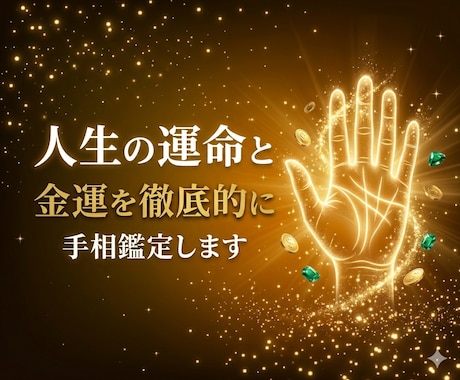 人生の運命と金運を徹底的に手相鑑定します あなたの手相を優しく丁寧に読み解きます イメージ1