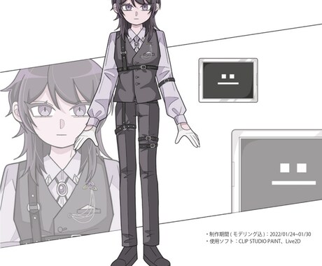キャラクターデザイン、立ち絵制作します 個性的な絵柄とユニークなキャラデザが特徴です イメージ2