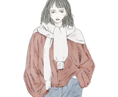 オシャレで素敵な女性のイラストお描きします お誕生日プレゼントや似顔絵、アイコンにも！◎ イメージ2