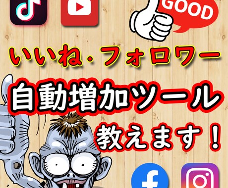フォロワーや評価の自動増加ツール教えます Instagram、Twitter、TikTokにも対応！ イメージ1