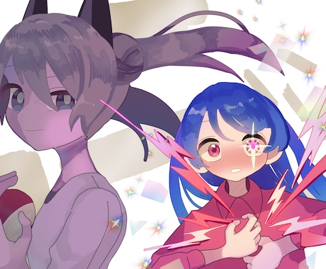 可愛い女の子描きます 可愛いキラキラした女の子を描きます。 イメージ1