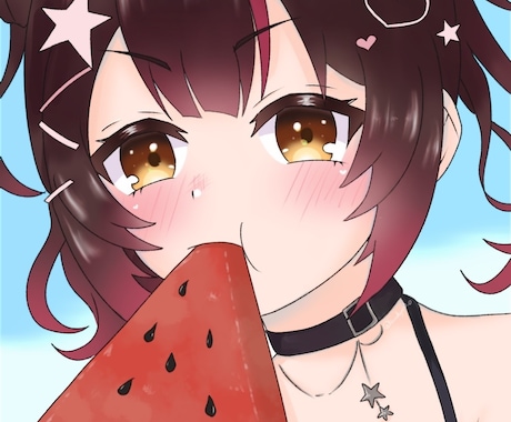 アイコン、立ち絵、歌みたサムネ、1枚絵お描きします 可愛いイラストが得意です!!! イメージ1