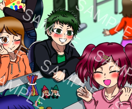 様々な用途に合わせてポップな絵柄でイラスト描きます ゆる～い絵柄からポップな等身大の絵柄まで承ります！ イメージ2