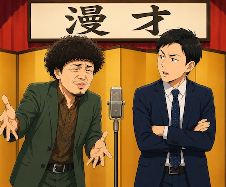 漫才ネタを作成・添削します 「ウケる」「伝わる」漫才を作成・添削します！ イメージ1