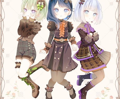 可愛くて綺麗で丁寧なイラストを描きます アイコン、キャラデザ、立ち絵、一枚絵などお描きします。 イメージ1