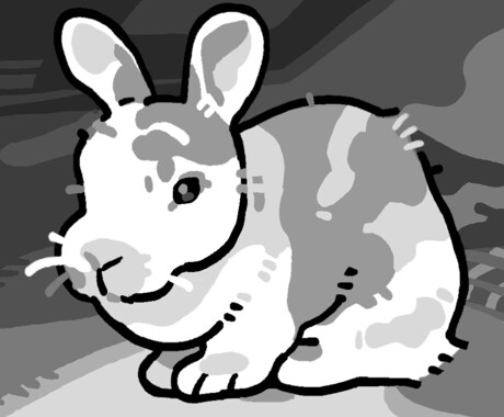 ペットのグレーのデフォルメイラストを描きます デフォルメした絵はこちらで承ります！ イメージ1