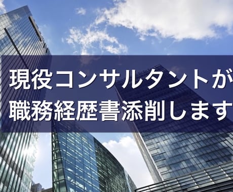 現役コンサルタントが職務経歴書添削ます イメージ1