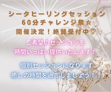 シータヒーリングで願いの現実化や未来を見に行きます 60分セッションチャレンジ祭・ご先祖様や亡きペットと話せます イメージ1