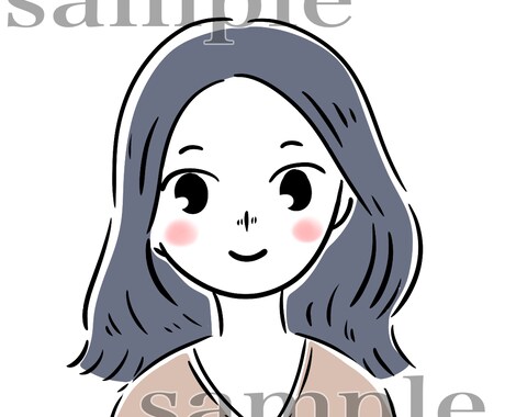 シンプルで可愛いSNSやブログのアイコン作成します SNSなどのオリジナルアイコンに！ イメージ2