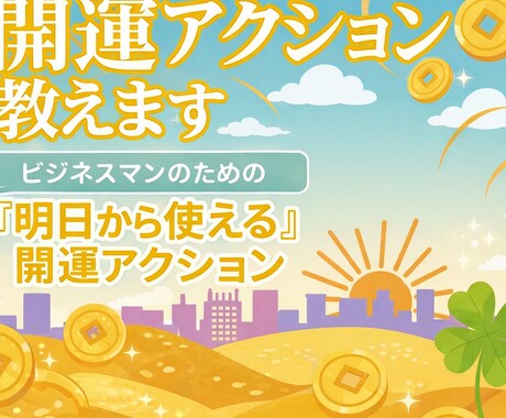 ワンコイン★開運アクション教えます ビジネスマンのための『明日から使える』開運アクション教えます イメージ1
