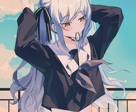 商用可雰囲気透明感可愛い女の子のイラストを描きます バストアップ/上半身/全身など対応可能です‼️ イメージ2