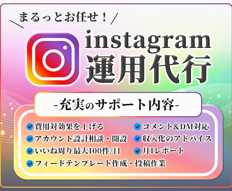 Instagram本気で１ヶ月運用代行します アカウント開設からまるっと対応！丸投げでOK！ イメージ1