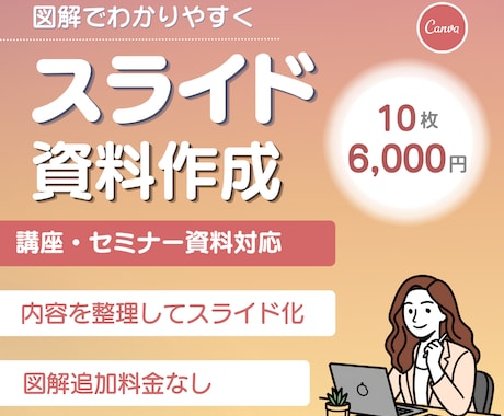 Canvaで講座・セミナースライドを作成します イメージ1