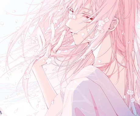 線で魅せるイラスト制作いたします 商用利用可◎中性的で綺麗なイラストはお任せください イメージ1