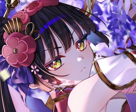 キラキラで最高に綺麗なキャラクターイラスト描きます 商用利用OK！印象に残る高クオリティイラスト制作します イメージ1