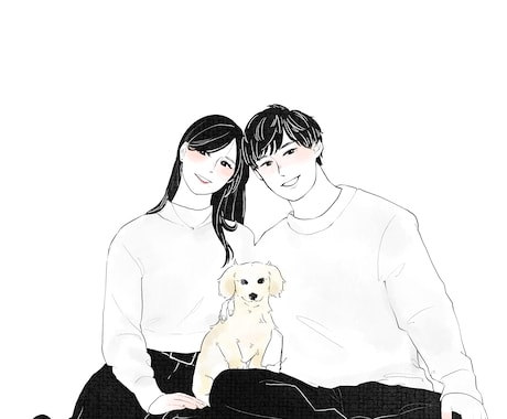 シンプルなワンカラー似顔絵イラストを描きます ワンカラーでシンプルなイラストをお写真から作成いたします イメージ2