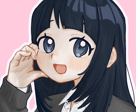 最短1日！可愛くて使いやすいSNSアイコン描きます ポップでかわいい厚塗りであなたのプロフィールを彩ります イメージ1