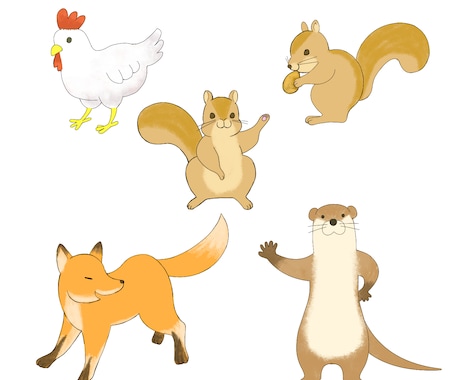 かわいい動物イラスト制作いたします コミカルでかわいい動物イラスト イメージ2