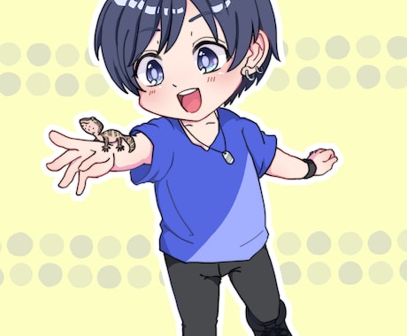イラスト(コテキャ立ち絵、アイコン等)描きます ポップでアニメ塗り調のイラストが得意です！ イメージ1
